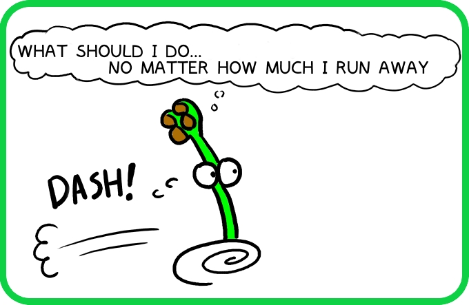 A rakkyo chasing Warabi-kun1