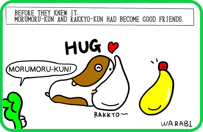 Morumoru-kun and Rakkyo 4